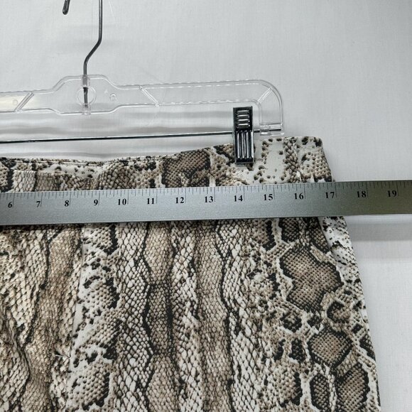Jules & Leopold Pull-On Crop Pants Womens M Slim Straight Snake Skin Print Beige - Picture 7 of 12